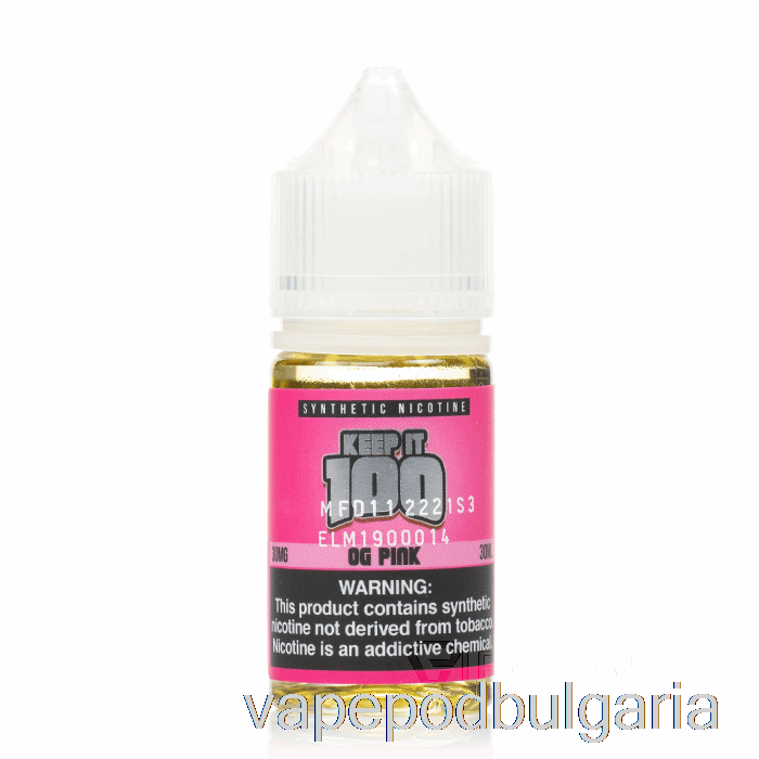 Vape 10000 Drupki Og Pink Salts - Keep It 100 - 30ml 50mg